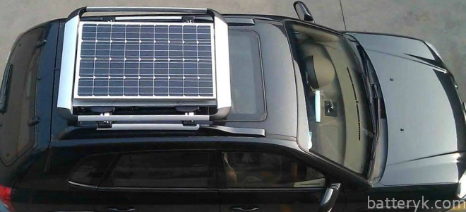 Солнечная батарея на крыше авто