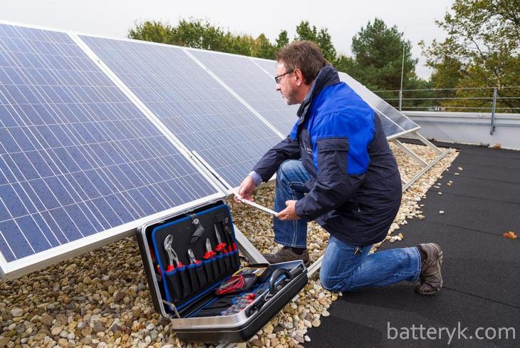 Процесс установки солнечных батарей